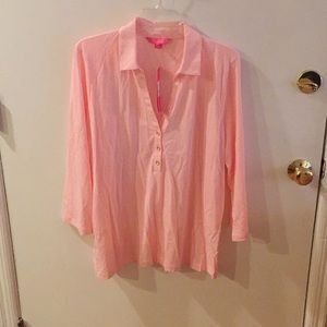 Lilly Pulitzer Ansley polo pink size XL NWT